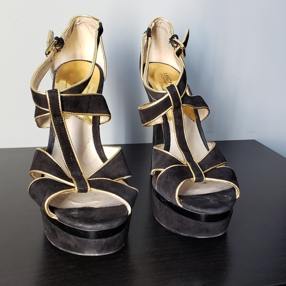 Michael Kors | Suede Platform Heels - Picture 2 of 5